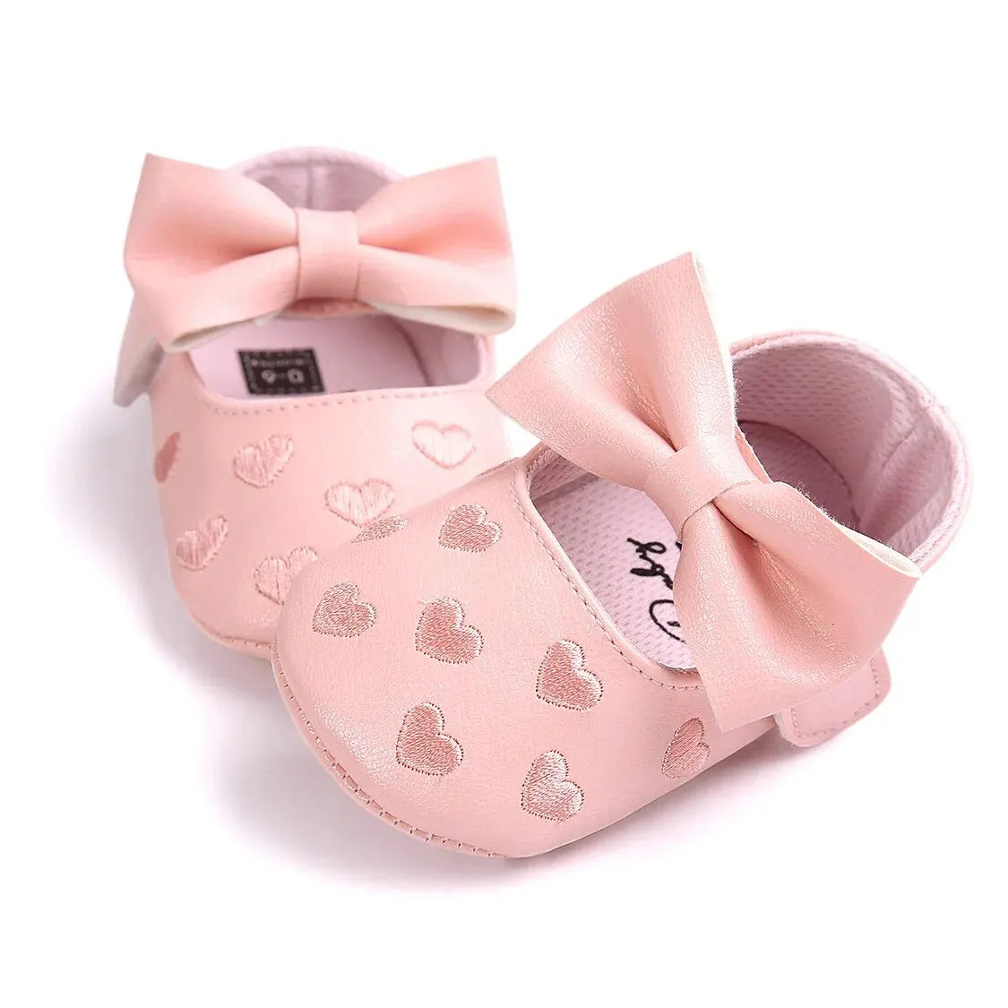 Meckior Baby Shoes Classic Dress Cute Bow-knot Heart Anti-slip Soft