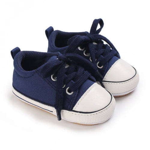 Meckior Baby Sneakers Baby Boys Girls Canvas Shoes Non-slip Rubber