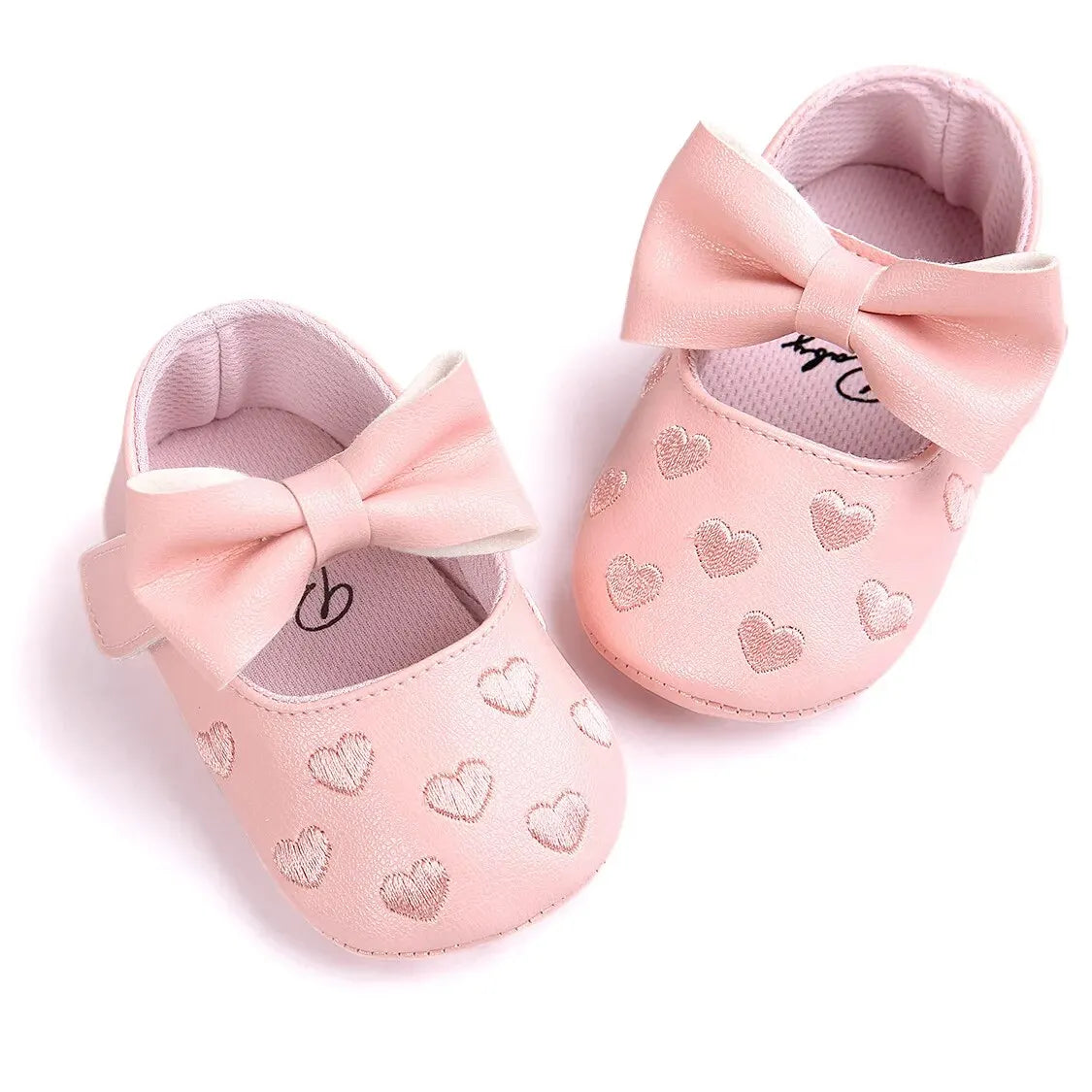 Meckior Baby Shoes Classic Dress Cute Bow-knot Heart Anti-slip Soft