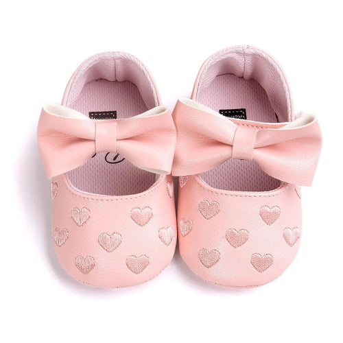 Meckior Baby Shoes Classic Dress Cute Bow-knot Heart Anti-slip Soft